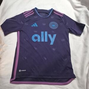 Adidas Kids Purple Soccer Jersey